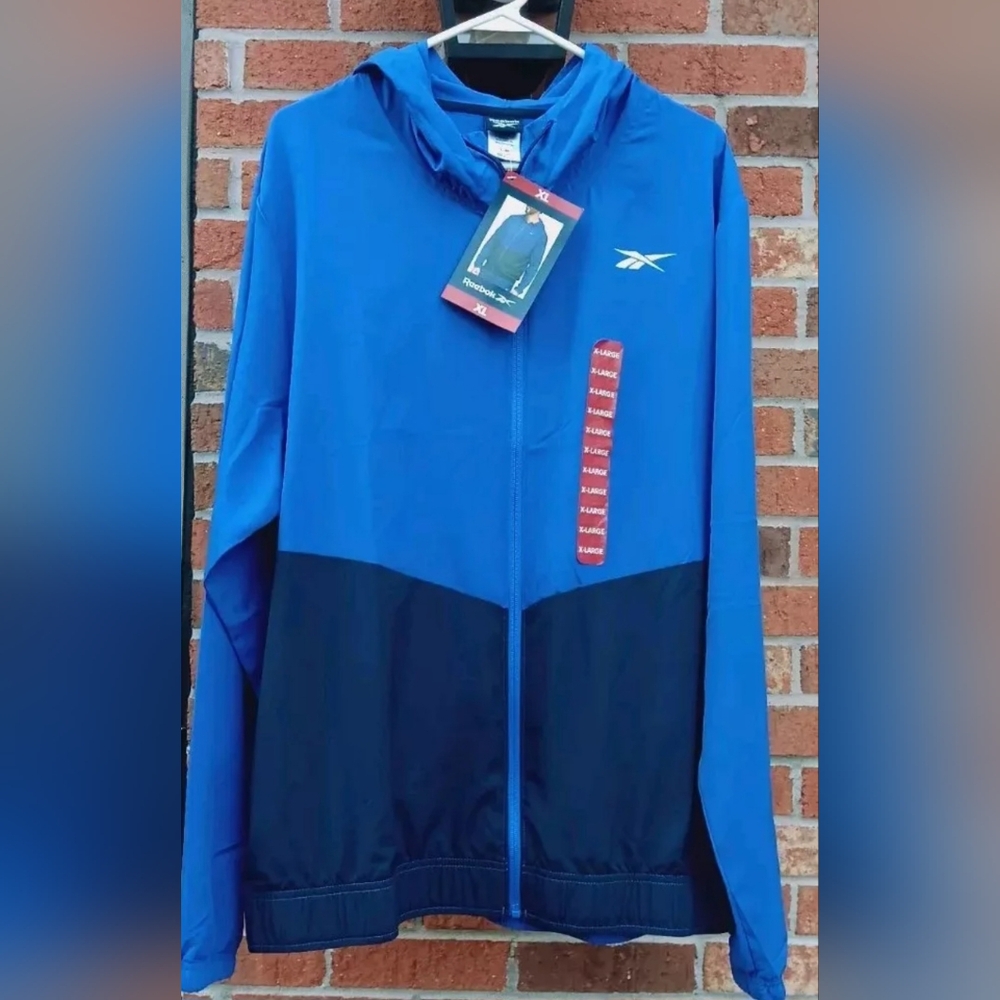 Men's Reebox Training Woven Jacket Size XL Blue